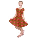 Apple Arrow Pattern Design Drawing Kids  Short Sleeve Dress