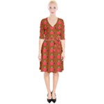 Apple Arrow Pattern Design Drawing Wrap Up Cocktail Dress