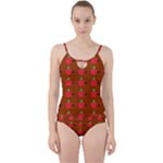 Apple Arrow Pattern Design Drawing Cut Out Top Tankini Set