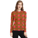 Apple Arrow Pattern Design Drawing Women s Long Sleeve Rash Guard