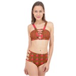 Apple Arrow Pattern Design Drawing Cage Up Bikini Set