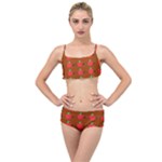 Apple Arrow Pattern Design Drawing Layered Top Bikini Set