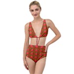 Apple Arrow Pattern Design Drawing Tied Up Two Piece Swimsuit