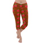 Apple Arrow Pattern Design Drawing Lightweight Velour Capri Yoga Leggings