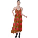 Apple Arrow Pattern Design Drawing Tie Back Maxi Dress