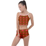 Apple Arrow Pattern Design Drawing Summer Cropped Co-Ord Set