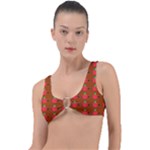 Apple Arrow Pattern Design Drawing Ring Detail Bikini Top