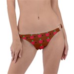 Apple Arrow Pattern Design Drawing Ring Detail Bikini Bottoms