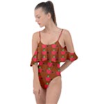 Apple Arrow Pattern Design Drawing Drape Piece Swimsuit