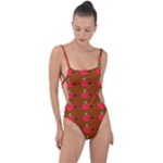 Apple Arrow Pattern Design Drawing Tie Strap One Piece Swimsuit