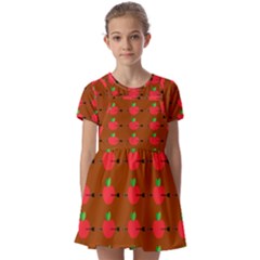 Kids  Short Sleeve Pinafore Style Dress 