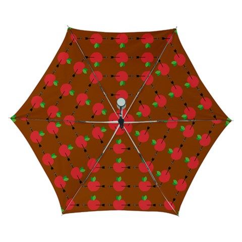 Apple Arrow Pattern Design Drawing Automatic Folding Umbrella with Case (Small) from ArtsNow.com