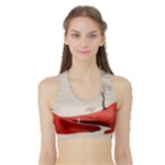 Trees Forest Path Sports Bra with Border