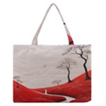 Trees Forest Path Zipper Medium Tote Bag