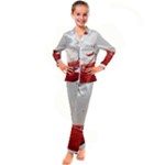 Trees Forest Path Kids  Satin Long Sleeve Pajamas Set