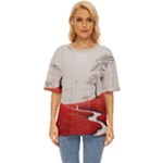 Trees Forest Path Oversized Basic T-Shirt