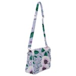 Flowers Petals Blossom Flora Shoulder Bag with Back Zipper