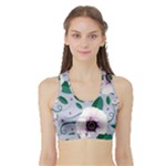 Flowers Petals Blossom Flora Sports Bra with Border