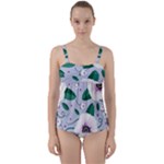 Flowers Petals Blossom Flora Twist Front Tankini Set