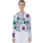 Flowers Petals Blossom Flora Women s Slouchy Sweat