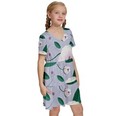 Kids  Short Sleeve Tiered Mini Dress 