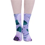 Flowers Petals Blossom Flora Smooth Crew Length Tube Socks