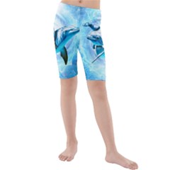 Kids  Mid Length Swim Shorts 