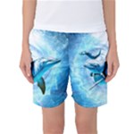 Dolphin Blue Sea Fantasy Women s Basketball Shorts