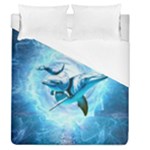 Dolphin Blue Sea Fantasy Duvet Cover (Queen Size)