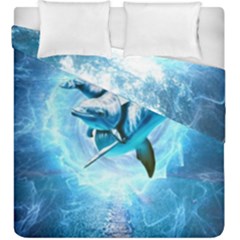 Dolphin Blue Sea Fantasy Duvet Cover Double Side (King Size) from ArtsNow.com