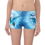 Dolphin Blue Sea Fantasy Reversible Boyleg Bikini Bottoms