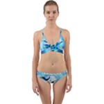 Dolphin Blue Sea Fantasy Wrap Around Bikini Set