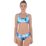 Dolphin Blue Sea Fantasy Criss Cross Bikini Set