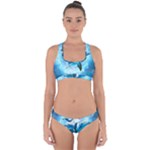 Dolphin Blue Sea Fantasy Cross Back Hipster Bikini Set