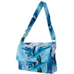 Dolphin Blue Sea Fantasy Full Print Messenger Bag (S)