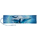 Dolphin Blue Sea Fantasy Roll Up Canvas Pencil Holder (L)