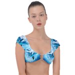 Dolphin Blue Sea Fantasy Cap Sleeve Ring Bikini Top