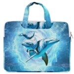 Dolphin Blue Sea Fantasy MacBook Pro 15  Double Pocket Laptop Bag 