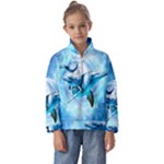 Dolphin Blue Sea Fantasy Kids  Half Zip Hoodie