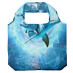 Dolphin Blue Sea Fantasy Premium Foldable Grocery Recycle Bag