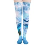 Dolphin Blue Sea Fantasy Thigh High Stockings