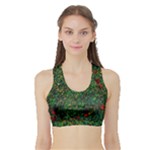 Grass Nature Meadow Sports Bra with Border