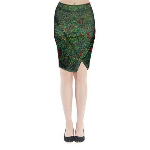 Grass Nature Meadow Midi Wrap Pencil Skirt from ArtsNow.com