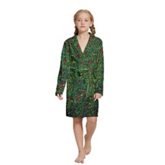 Grass Nature Meadow Kids  Long Sleeve Velvet Lounge Robe from ArtsNow.com