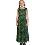 Grass Nature Meadow Kids  Satin Sleeveless Maxi Dress