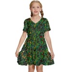 Grass Nature Meadow Kids  Short Sleeve Tiered Mini Dress