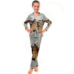 Kids  Satin Long Sleeve Pajamas Set 