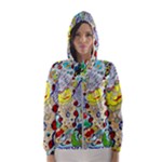 Supersonic ladybug angel power Women s Hooded Windbreaker