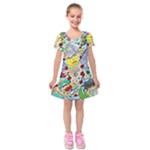 Supersonic ladybug angel power Kids  Short Sleeve Velvet Dress