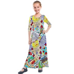 Kids  Quarter Sleeve Maxi Dress 